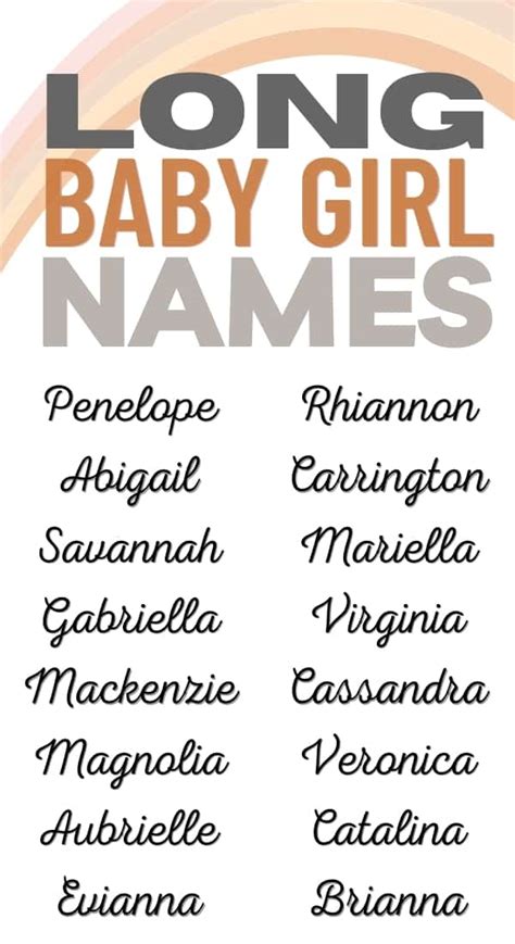 Long Names For Girls